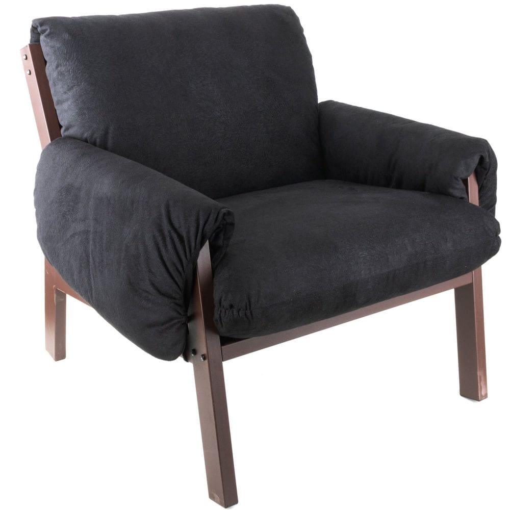 Poltrona para Sala de Estar Soft Aço Corten/Preto