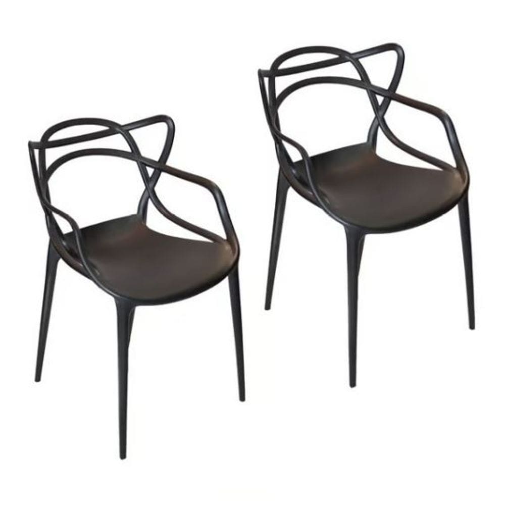 Conjunto 2 Cadeiras Allegra Preto