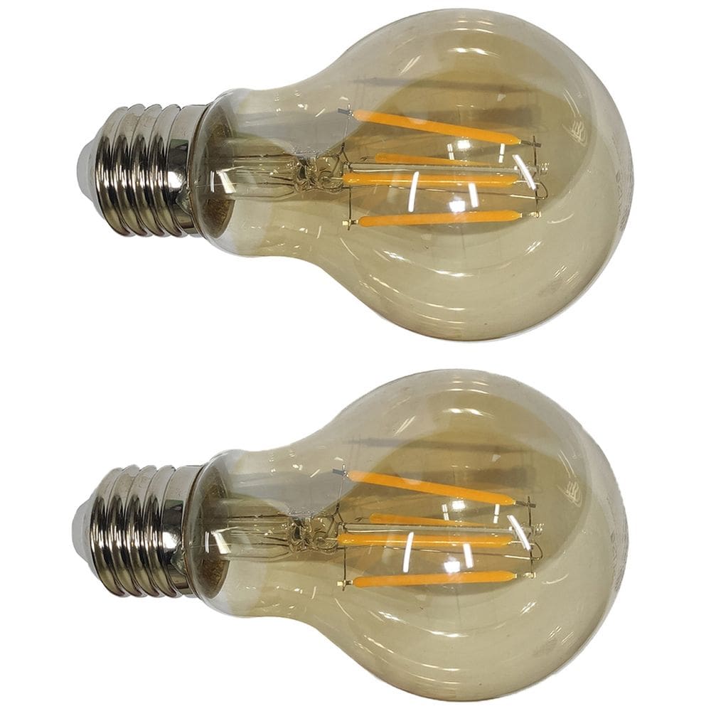 Lampada Led 30w Multifilamento Retro Kit 2 Uni Vintage Sala Casa Garagem Quarto Varanda Trabalho Branco Quente Ambar