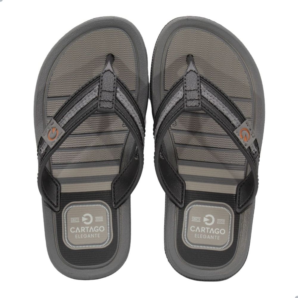 Chinelo Infantil Cartago Maiorca Cinza/Preto