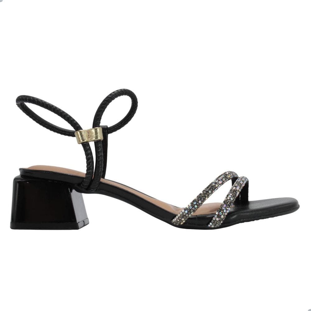 Sandália Beira Rio Salto Baixo Preto