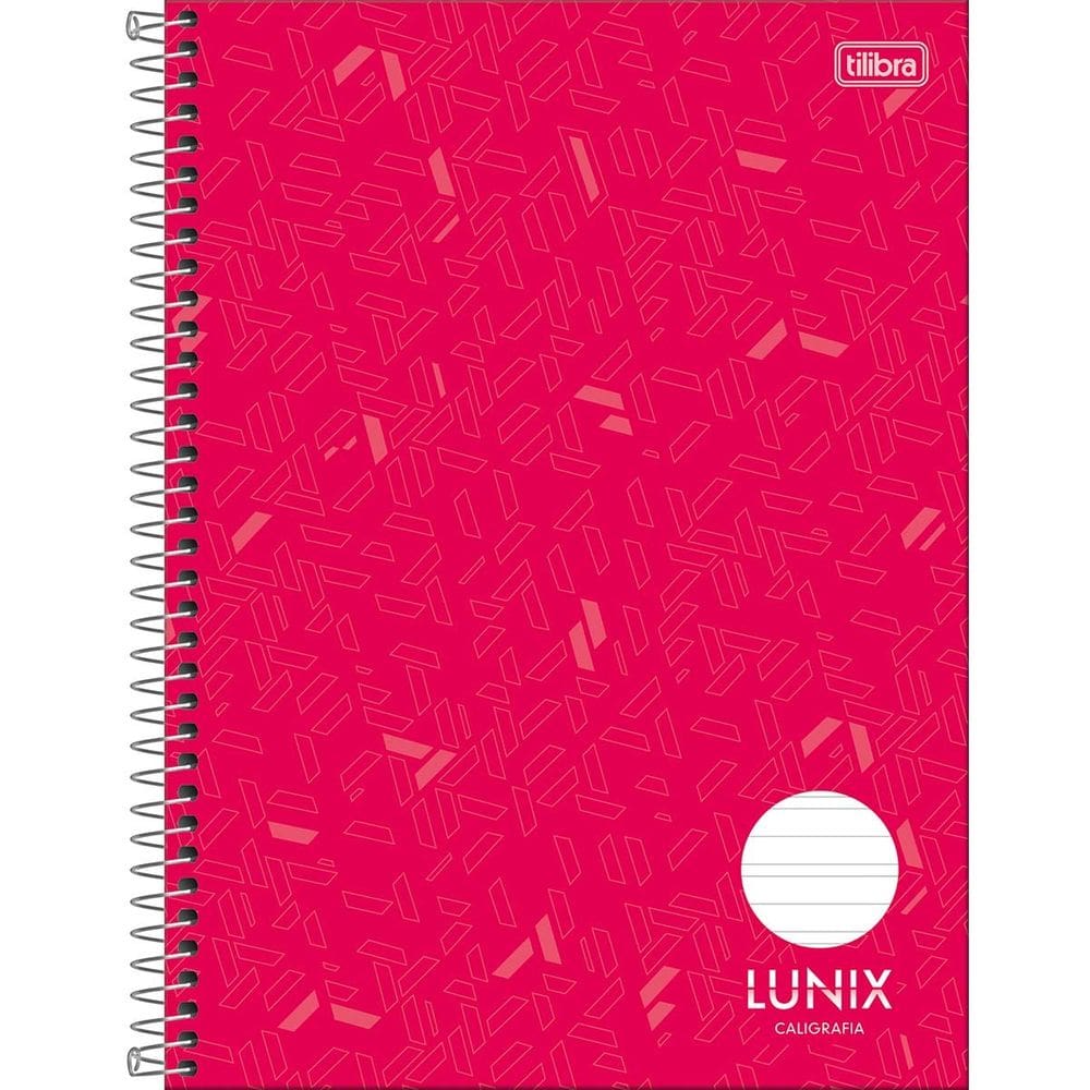 Caderno Espiral Grande Caligrafia Universitário Lunix 7x7 Capa Dura 80 Folhas Tilibra