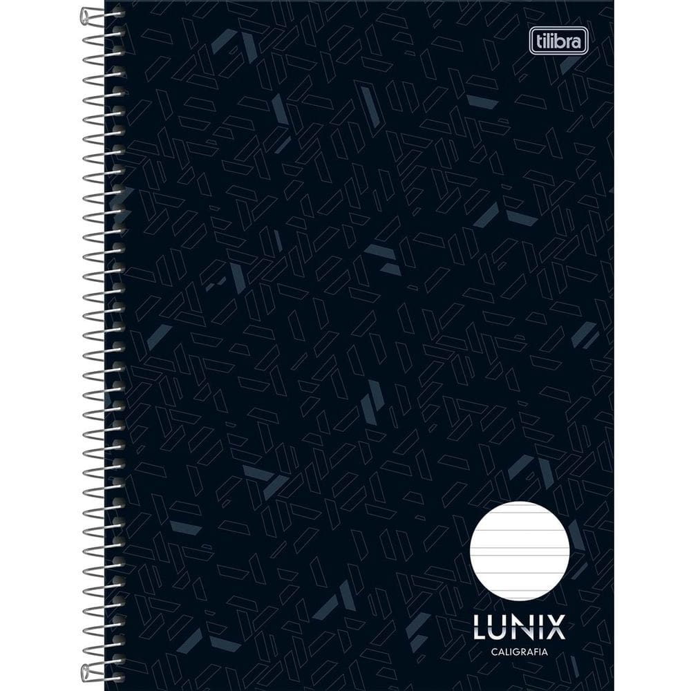 Caderno Espiral Grande Caligrafia Universitário Lunix 7x7 Capa Dura 80 Folhas Tilibra