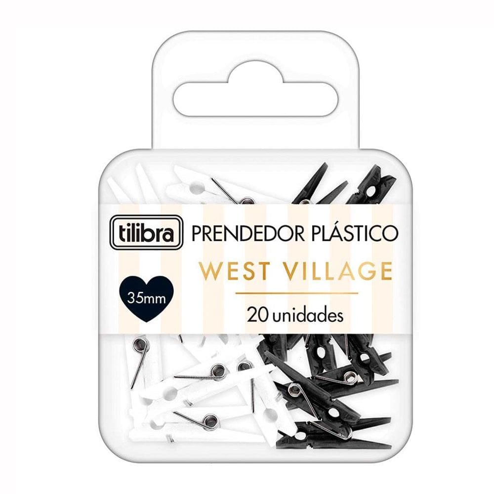 Prendedor de papel 32mm West Village com 20 unid - Tilibra