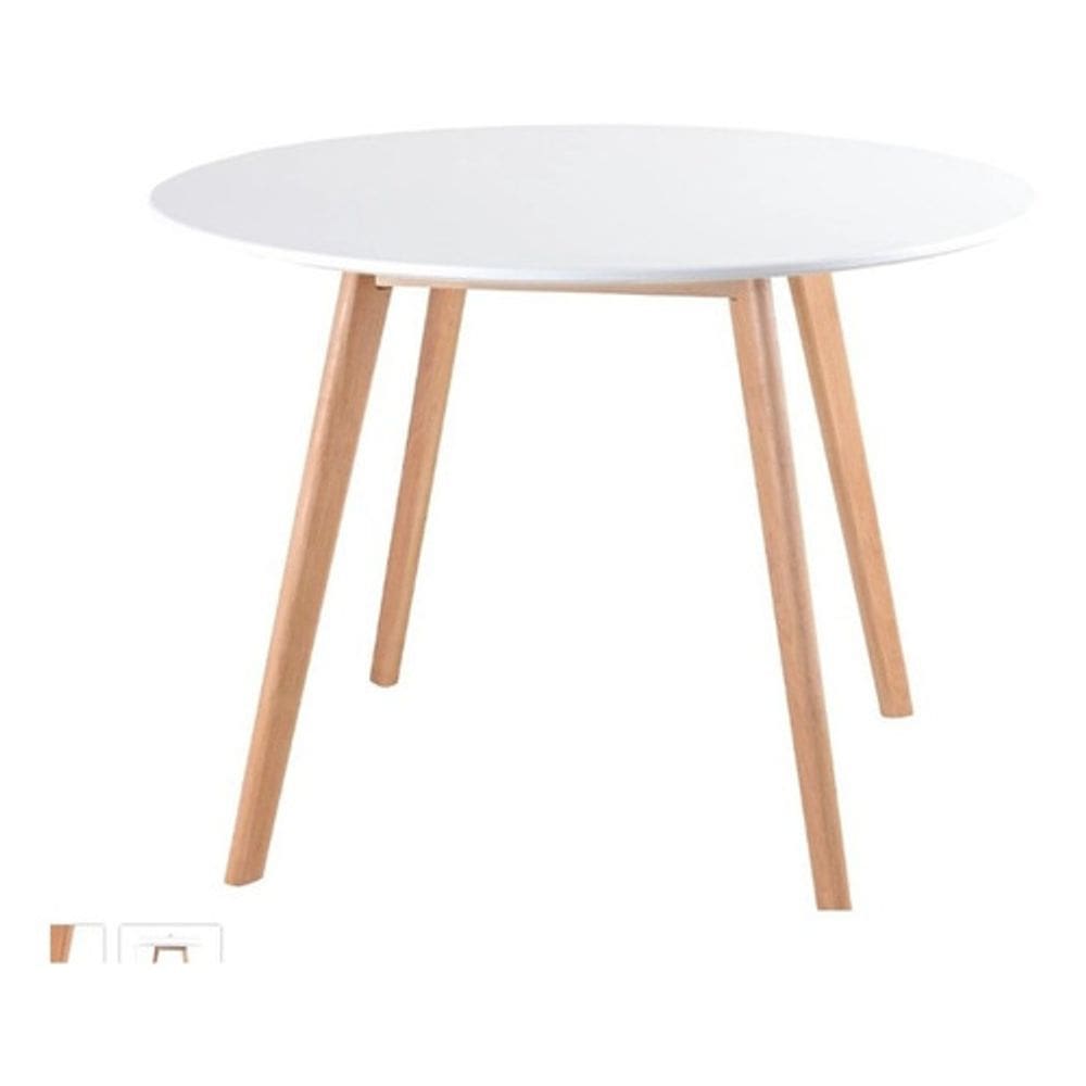 Mesa Eiffel Leda Jantar 100 Cm Branca