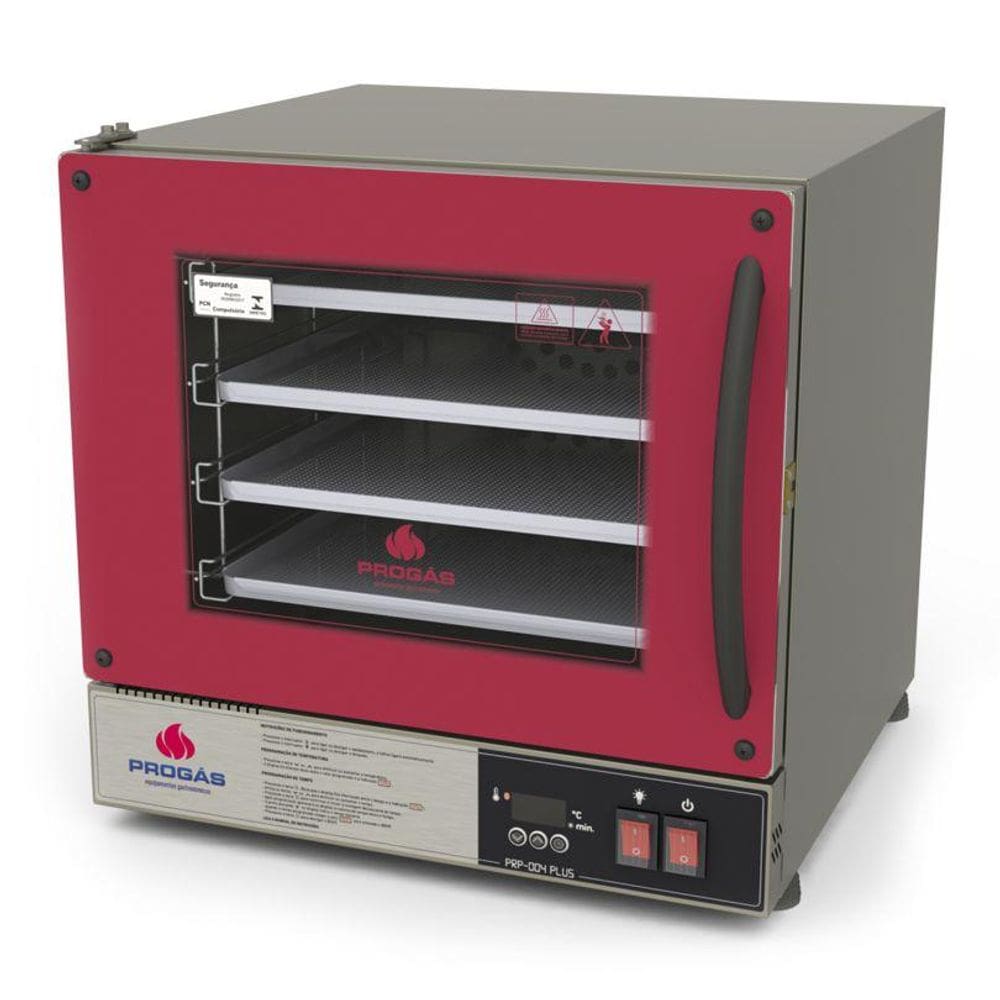 Mini Forno Turbo Elétrico Digital 4 Esteiras PRP-004 PLUS Progás
