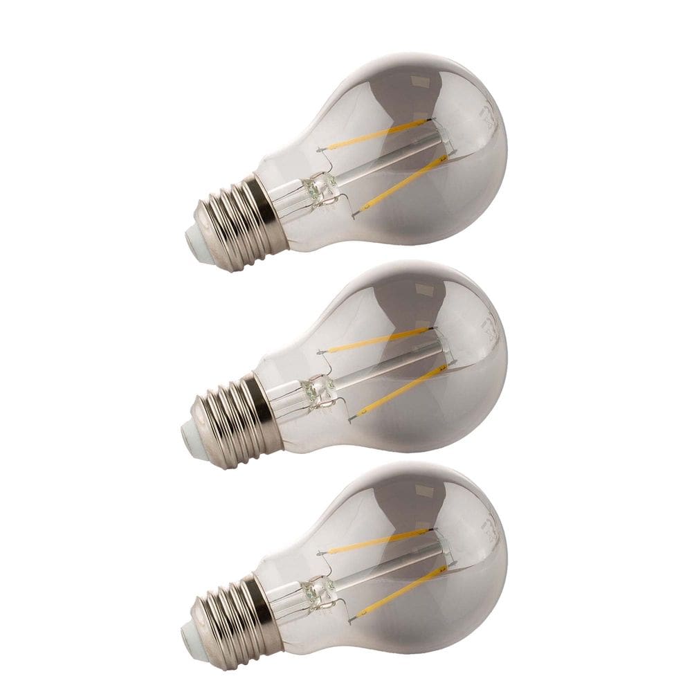 Lampada Led Fumê 30W Kit 3 unid. Decorativa Vintage Iluminação Branco Quente Retrô Multifilamento Luz Casa Decoração