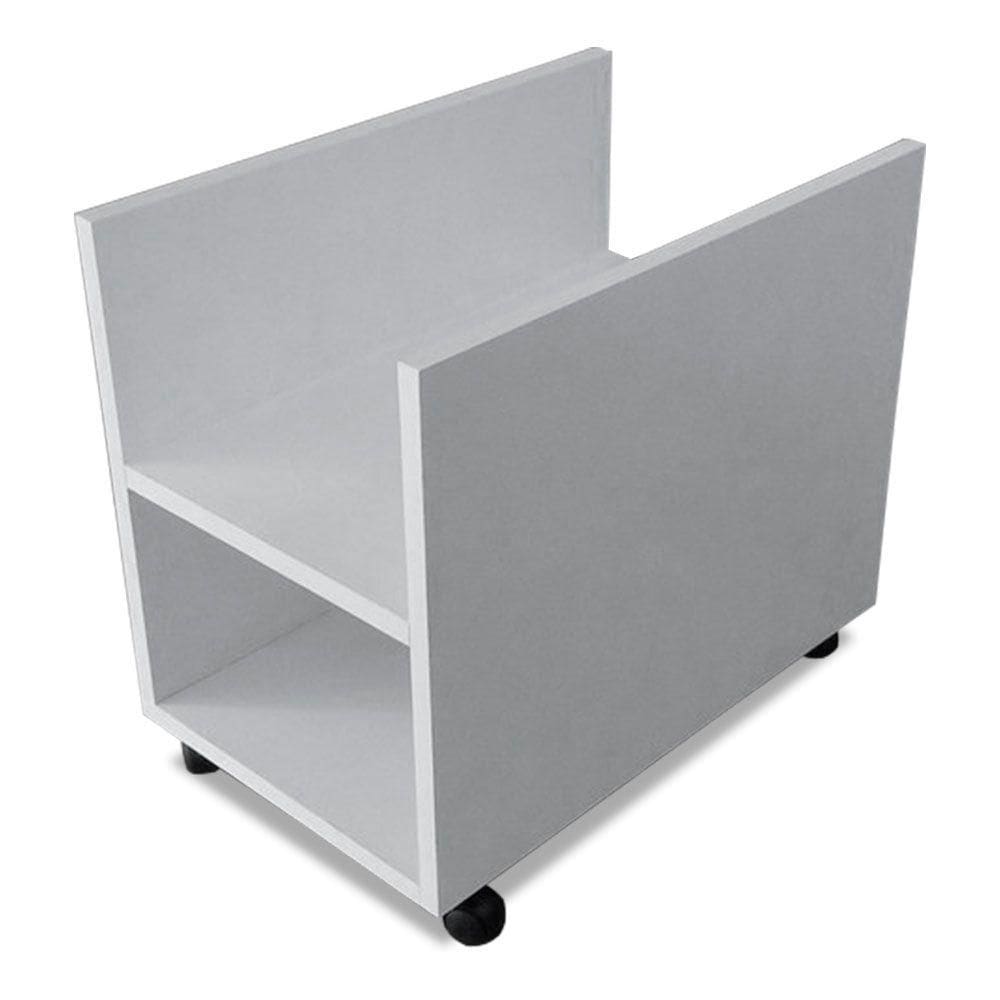 Suporte para gabinete de computador com rodízio - branco