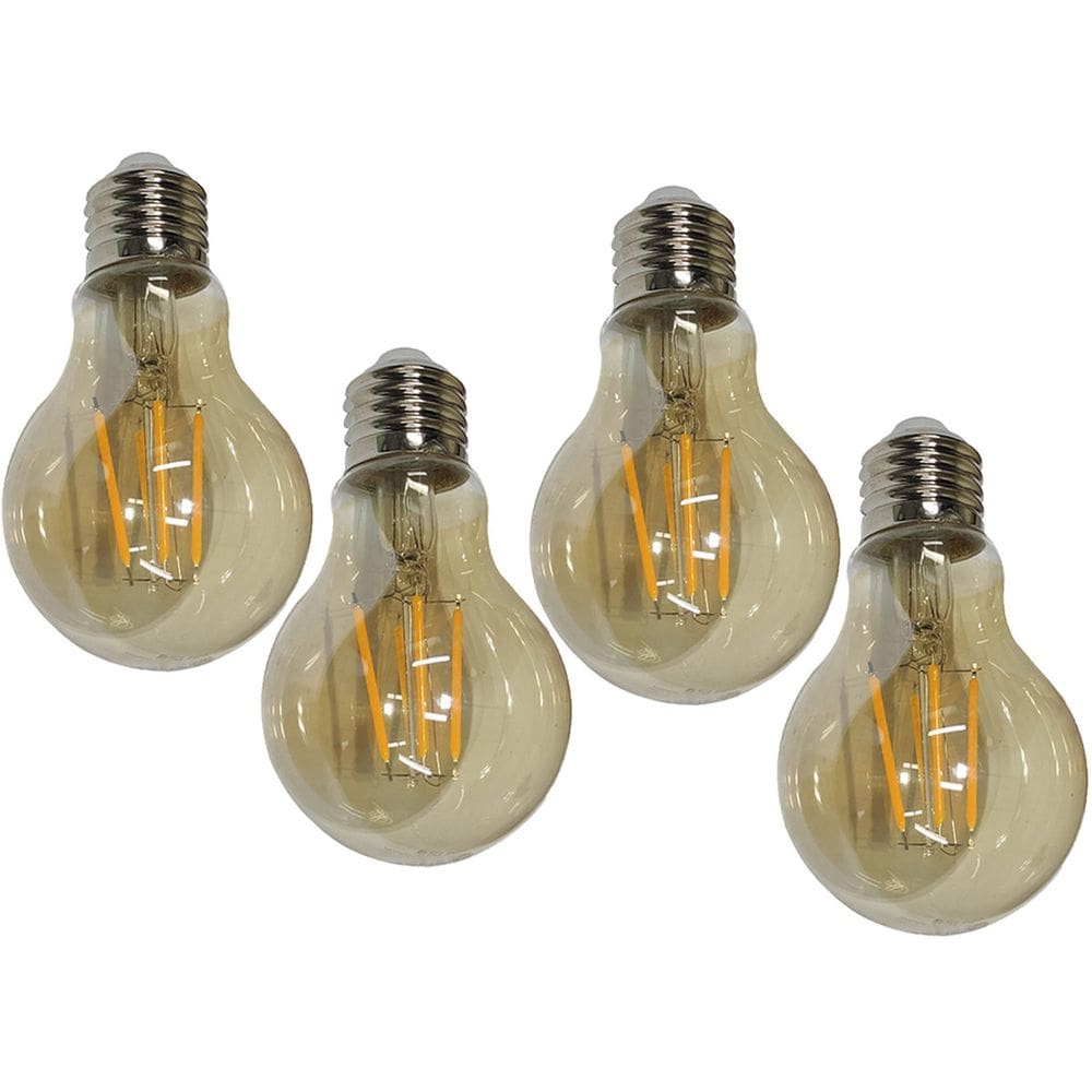 Lampada Led Multifilamento 30W Kit 4 Uni Iluminaçao Ambiente Retro Decoraçao Sala Cozinha Quarto Branco Quente