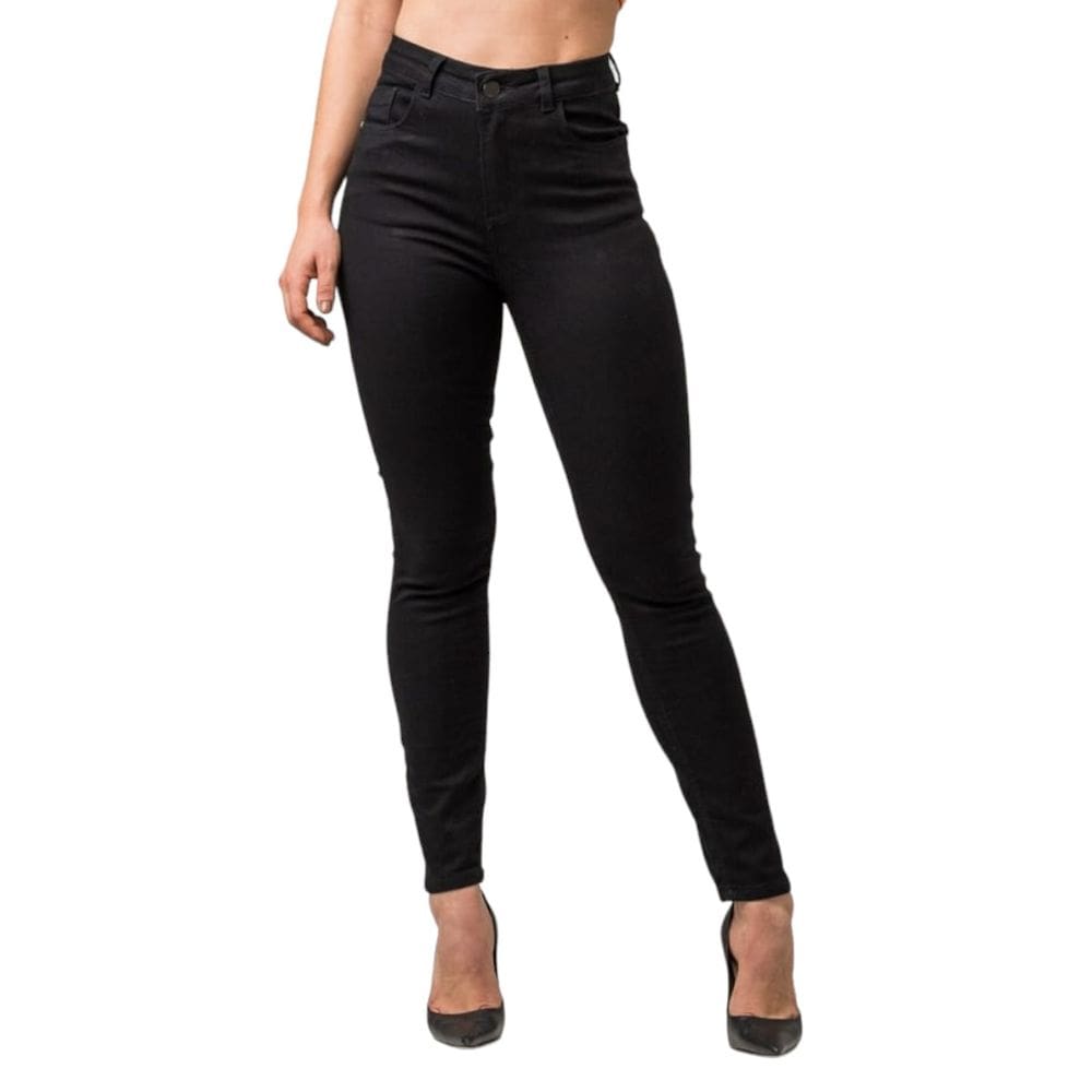 Calça Feminina Cintura Alta Skinny Preta Zune