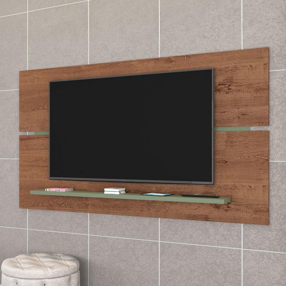 Painel para TV Até 65 Polegadas Roma Freijo Rustico Green Fosco - Atualle Móveis