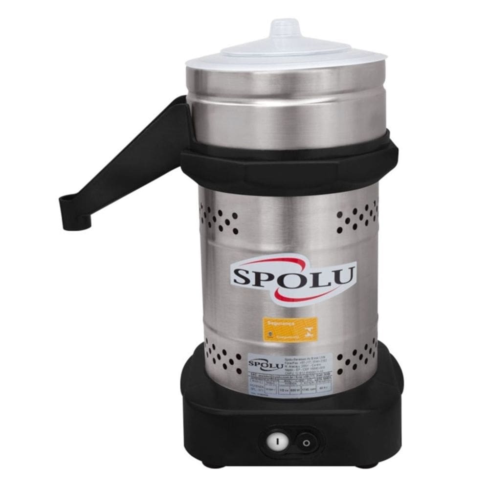 Espremedor de Fruta Industrial Potenza Caçamba Em Alumínio Alta Performance e Qualidade Bivolt 600W – Spolu