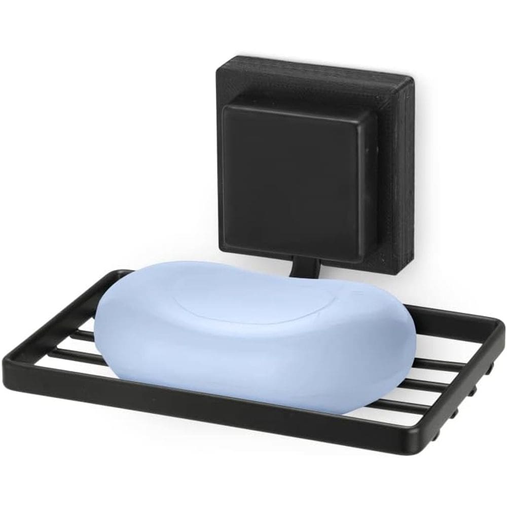 Suporte Porta Sabonete Fita Dupla Face 3m Preto Fosco Arthi