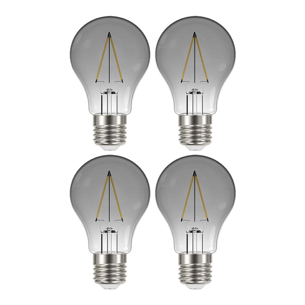 Lâmpada Led Fumê Kit 4 unid. 30W Iluminação Decorativa Vintage Retrô Branco Quente Multifilamento Luz Casa Decoração