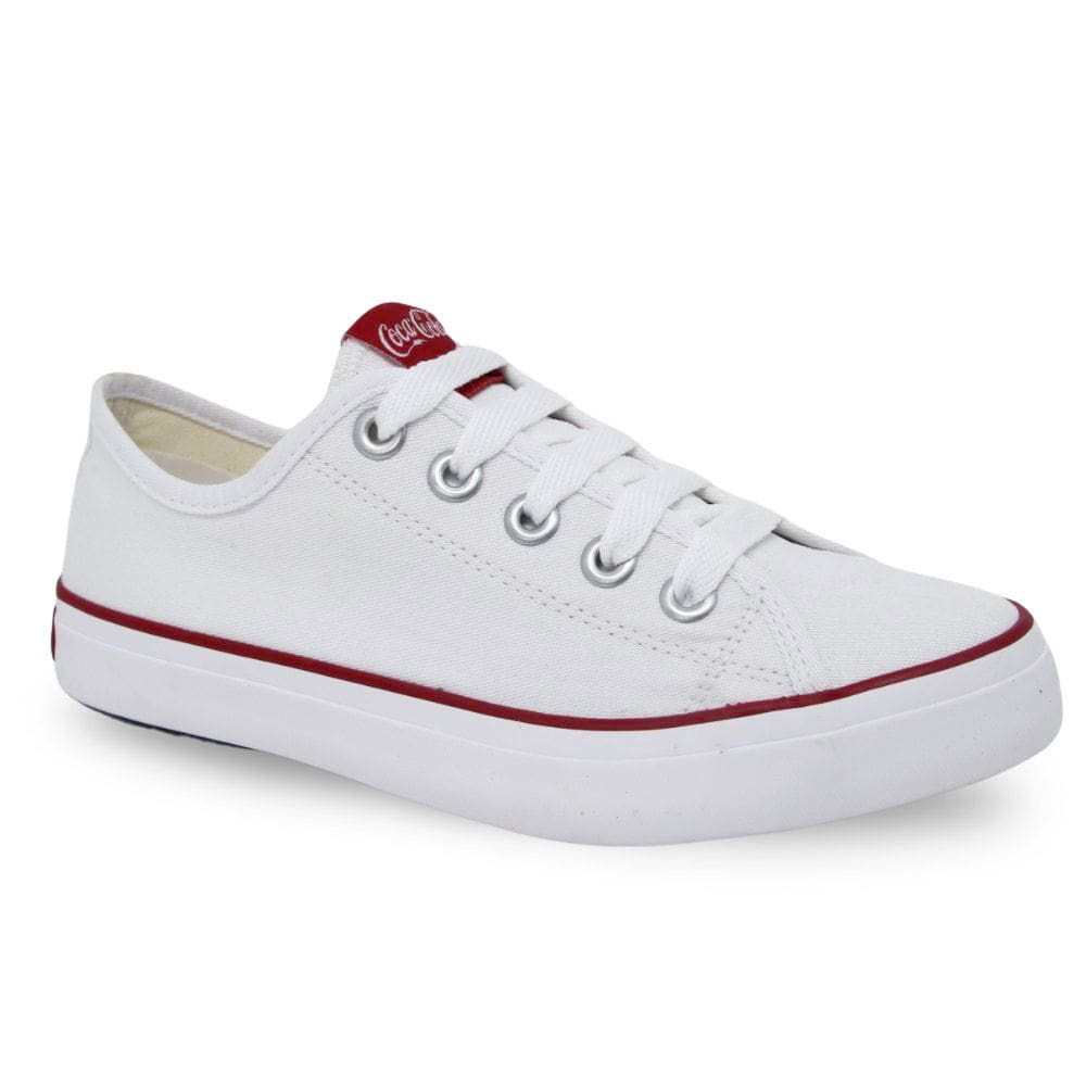 Tênis Coca-Cola Branco Vermelho CC2349 Stream Canvas