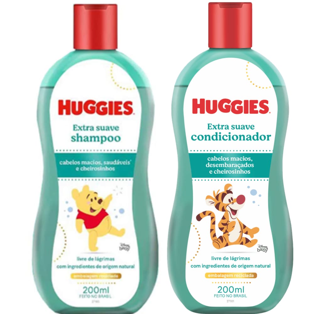 Shampoo e Condicionador Huggies Extra Suave