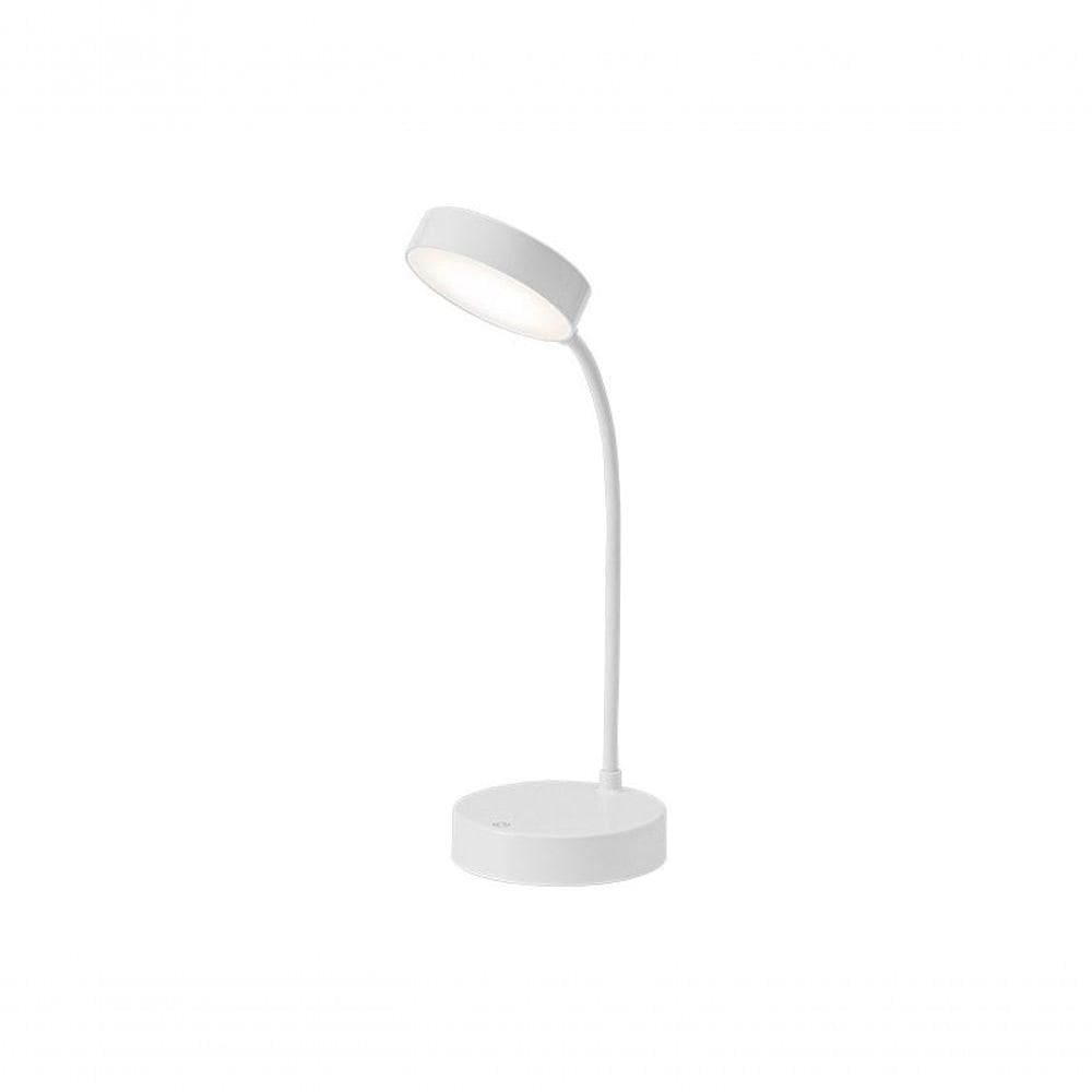 Luminária De Mesa Led Puck Recarregável Branco 10x10x38cm - Taschibra