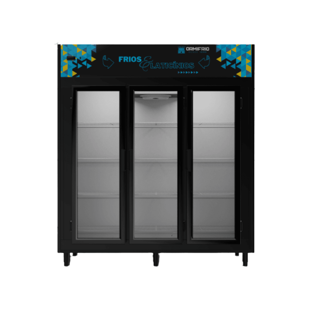 Expositor Refrigerado Ormifrio Auto Serviço 1275L 3 Portas 1,80m ASI 003 Slim 220v