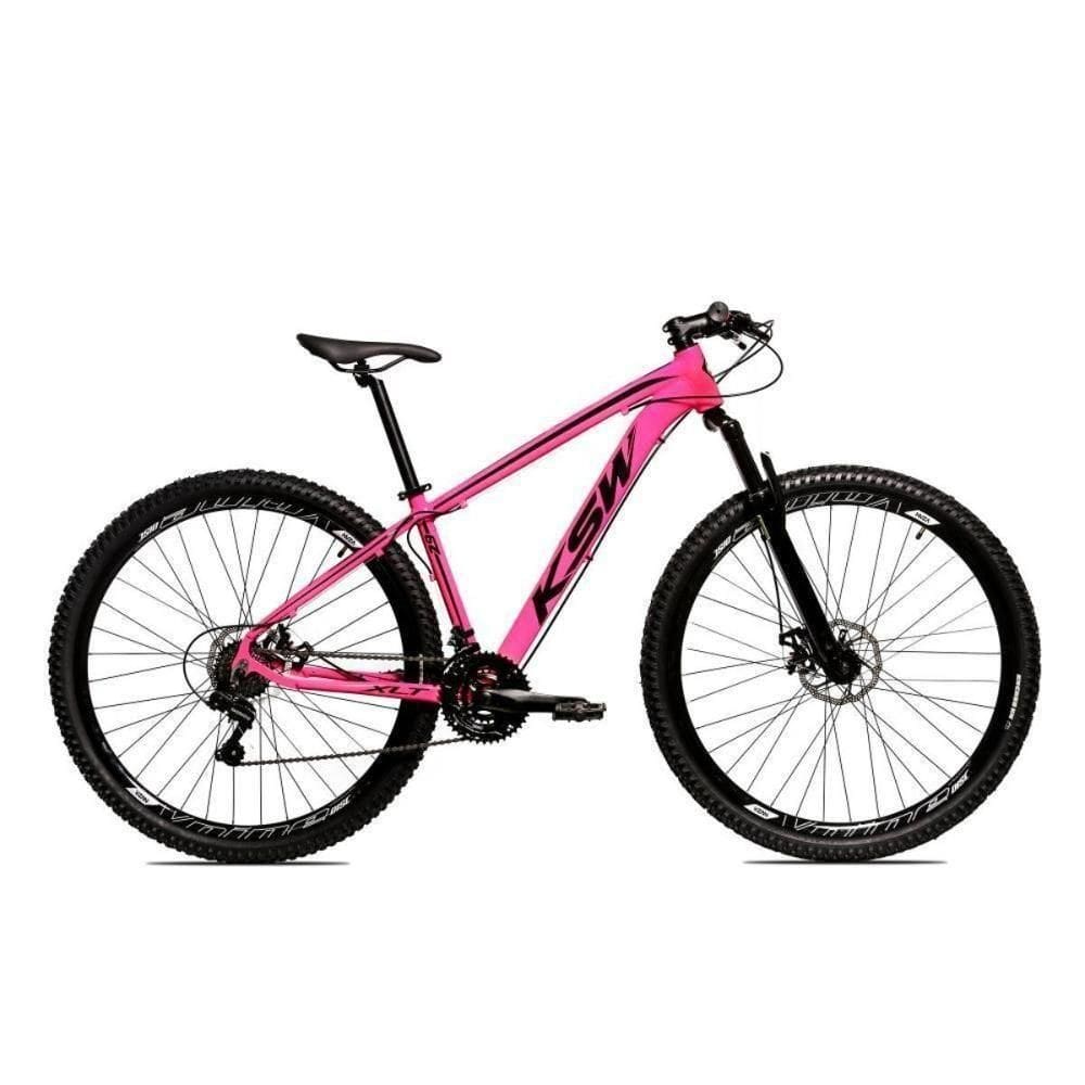 Bicicleta Aro 29 Ksw 2x9v Freio Hidráulico Trava K7 11-40 - Rosa-preto - 17”