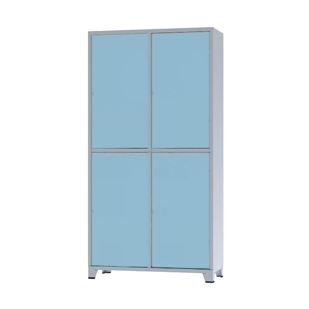 Roupeiro De Aço Insalubre 4 Portas Vestiário Nr 18/24 com Chave Azul Claro