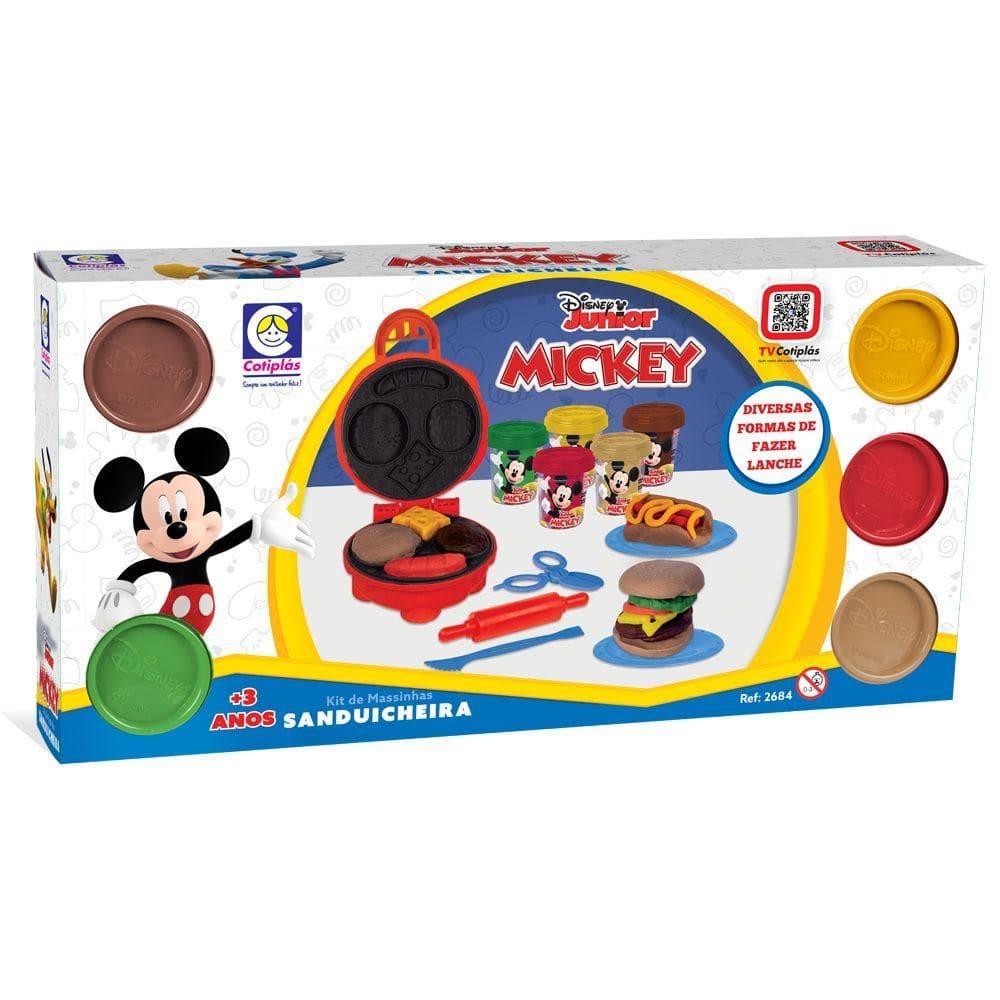 Kit Massinha Mickey Sanduicheira - Cotiplás