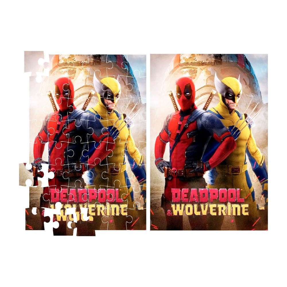 Quebra Cabeça Deadpool e Wolverine 19x27cm com 40 peças