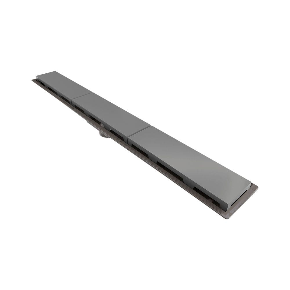 Ralo Linear Novii Sifonado 8894 75cm Saída Central com Tampa Cinza