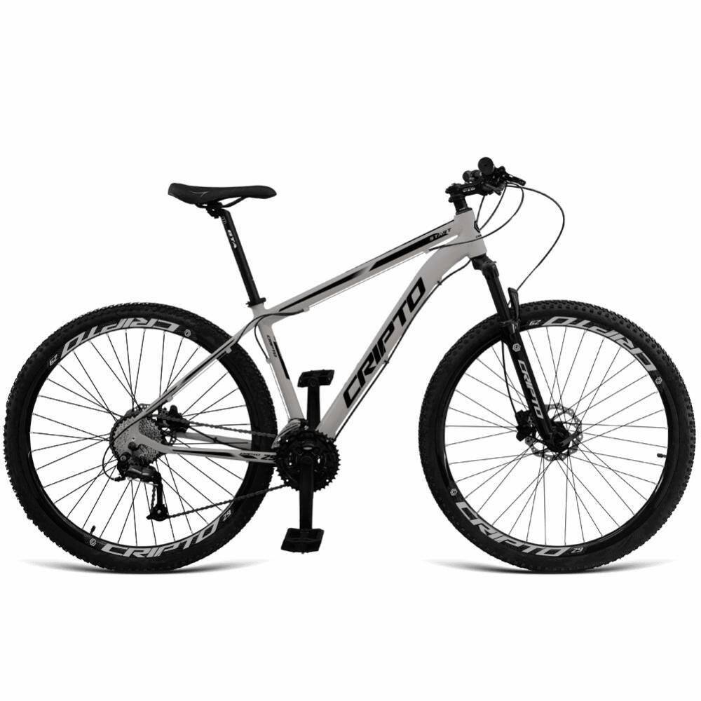 Bicicleta Aro 29 Cripto 21 Marchas Freios Disco C- Suspensão - Prata-preto - 21"