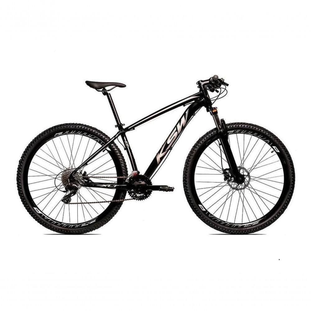 Bicicleta Aro 29 Ksw Xlt 24 Marchas Shimano E Freios A Disco - Preto-prata - 21"