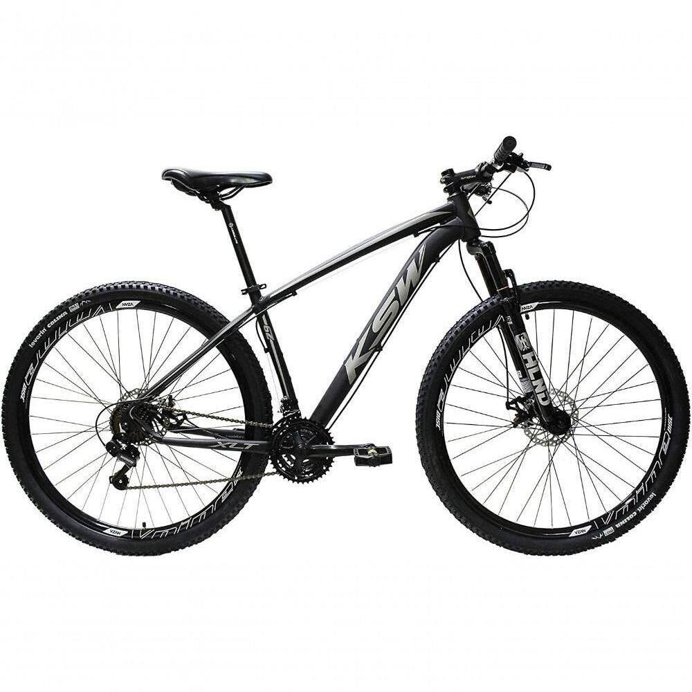Bicicleta Aro 29 Ksw 1x9v Shimano Hidráulico Trava K7 11-40 - Preto-prata - 15”