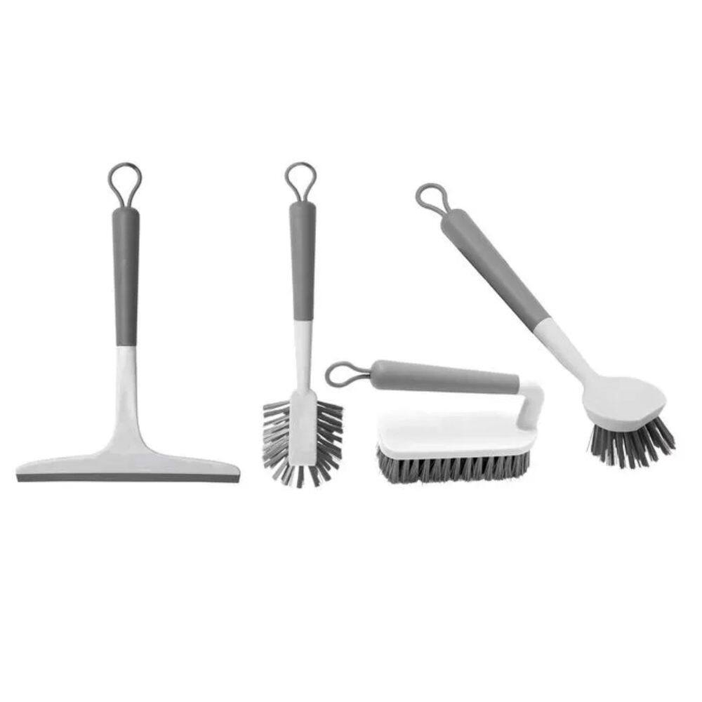 Kit de 4 Peças de Acessórios de Limpeza Flow Bege - Ou