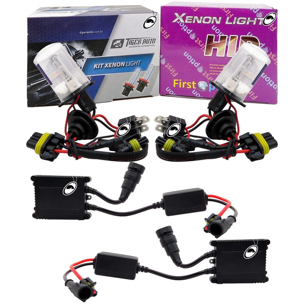 Kit Xenon H4/2 6000K Com Reator Digital HID