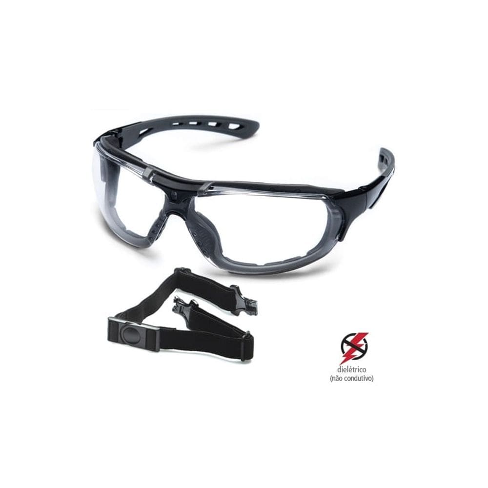 Óculos de Segurança Roma Cinza AR/AE/UV CA40903 STEELFLEX