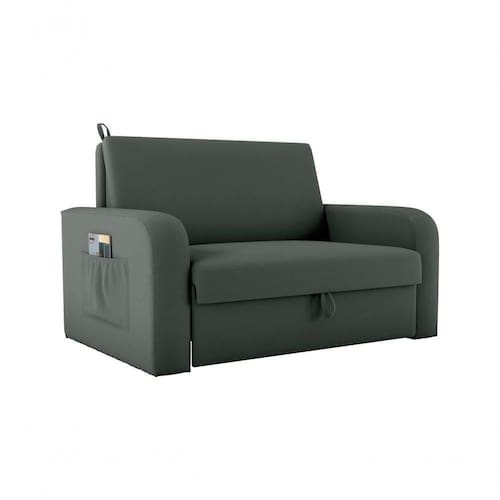 Sofá Cama Daiane 2 Lugares Com Baú Veludo Maserati Cinza Matrix Menor preço em Sofá Cama Daiane 2 Lugares Com Baú Veludo Maserati Cinza Matrix
