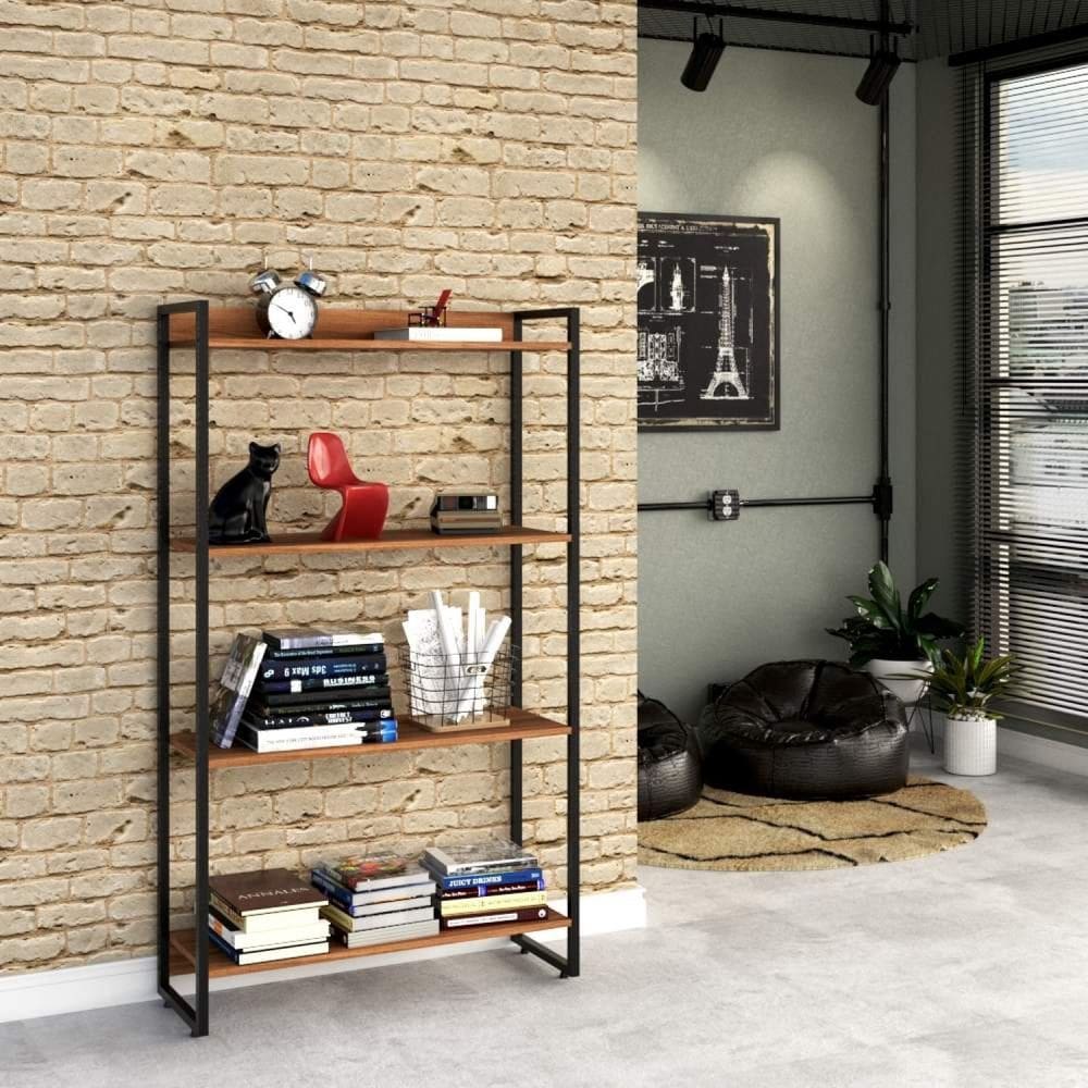 Estante Multiuso 4 Prateleiras 80cmx146cm Dynamica Compace Nogal