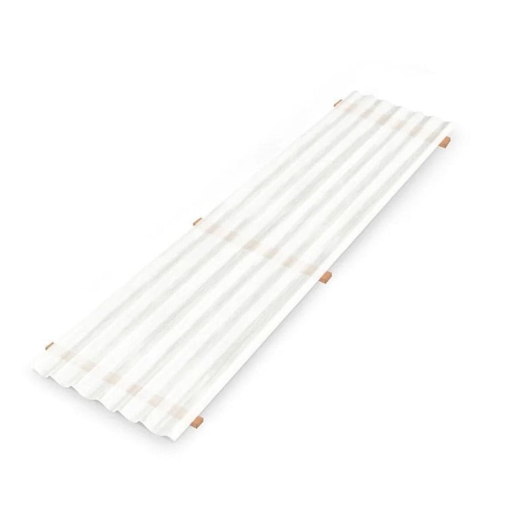 Kit com 15 Telha Polipropileno 2,44 Cm X 0,50 Cm Branco
