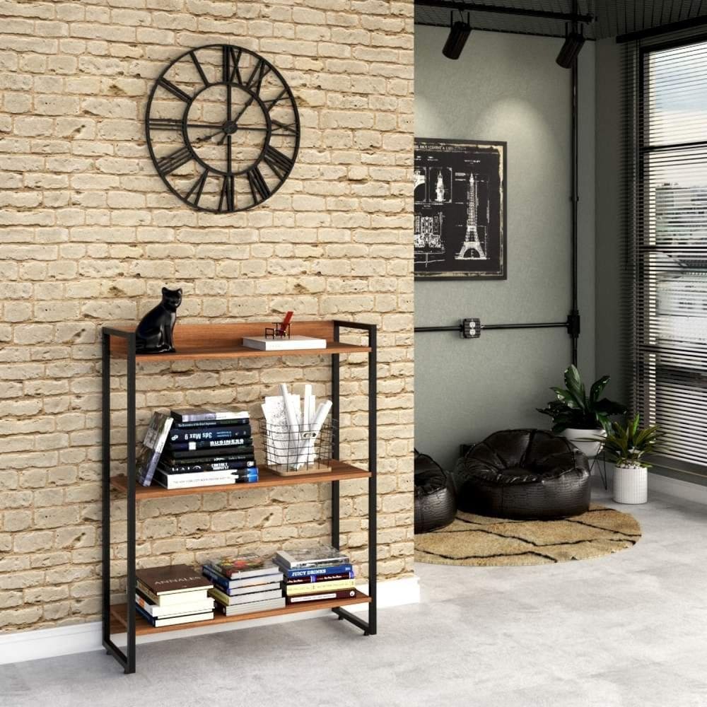 Estante Multiuso 3 Prateleiras 80cmx104cm Dynamica Compace Nogal