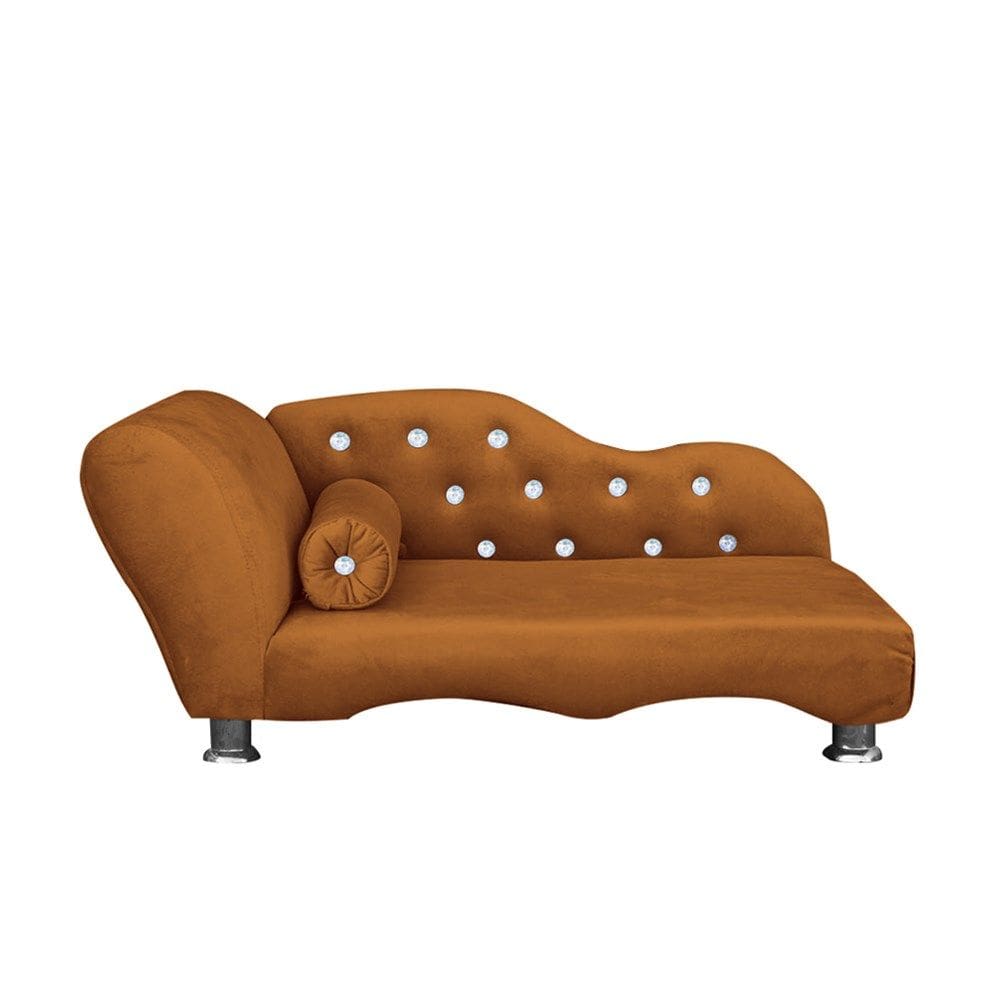 Cama Caminha Diva Pet Veludo Strass Terracota Dvinn