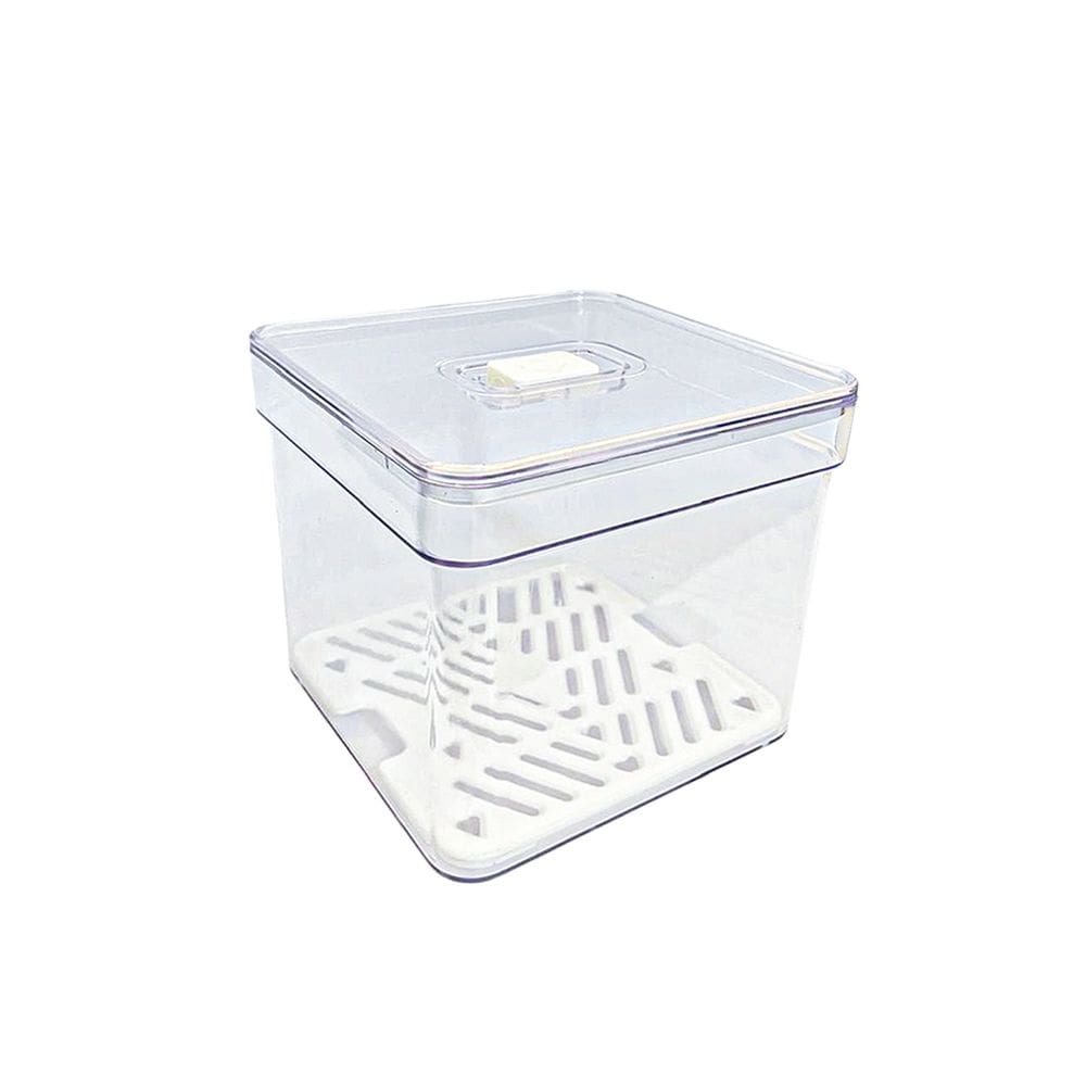 Cesto Organizador Conservador De Alimentos Cozinha Para Geladeira Armário Prático 2,8l Transparente