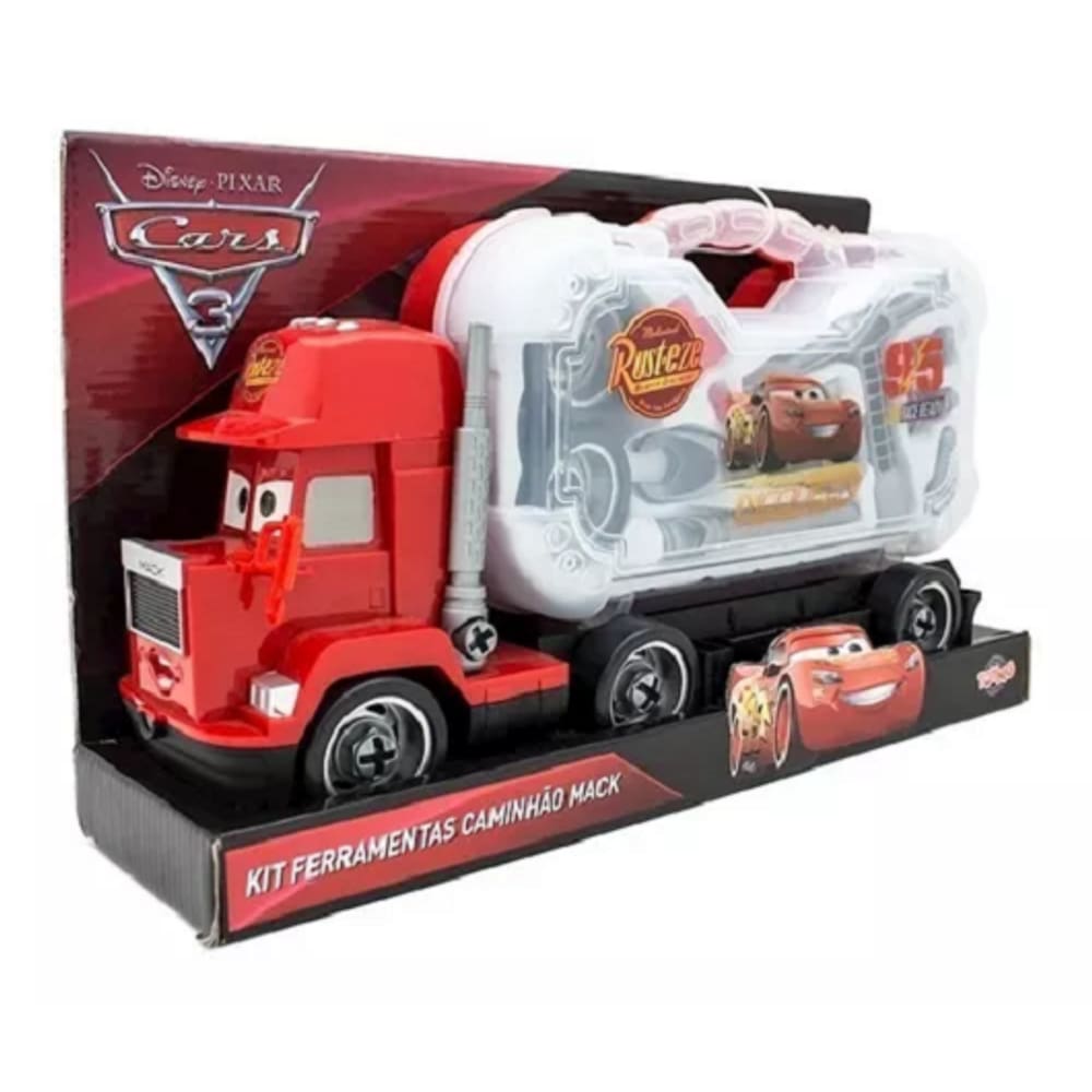 Carros Disney Caminhão Mack Maleta Kit Ferramentas – Monte e Desmonte - Toyng