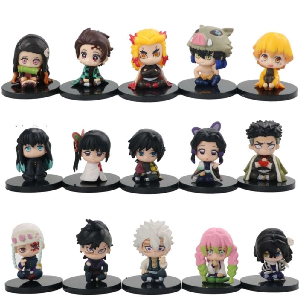 Kit de bonecos Demon Slayer Kimetsu no Yaiba Anime x15 4-5 cm