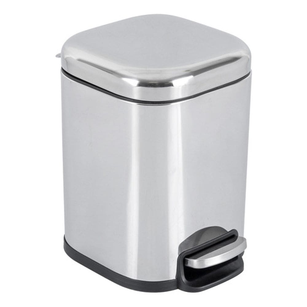 Lixeira De Piso 6 Litros Aço 20x21x21cm Inox - Banheiro