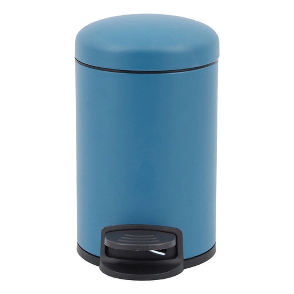 Lixeira De Piso 3 Litros Aço 28x16x16cm Azul - Banheiro