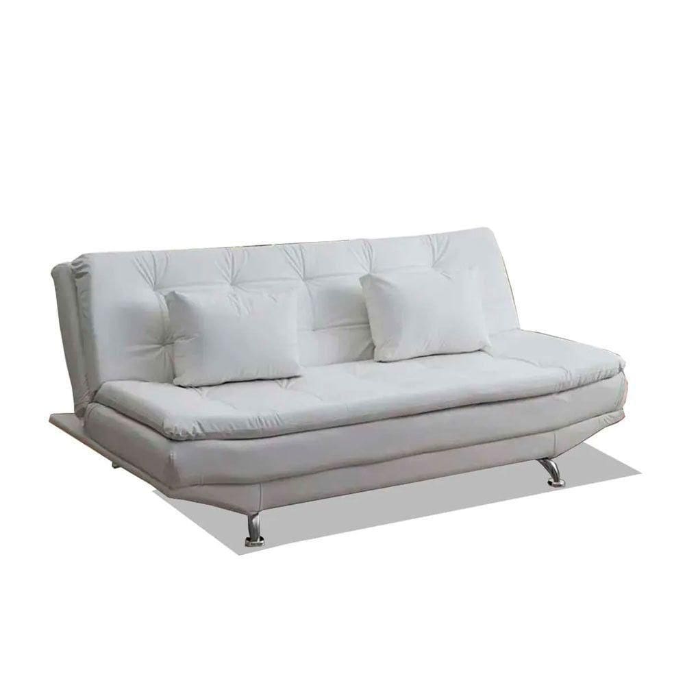 Sofá Valencia 3 Lugares Reclinável Shop Das Cabeceiras Branco