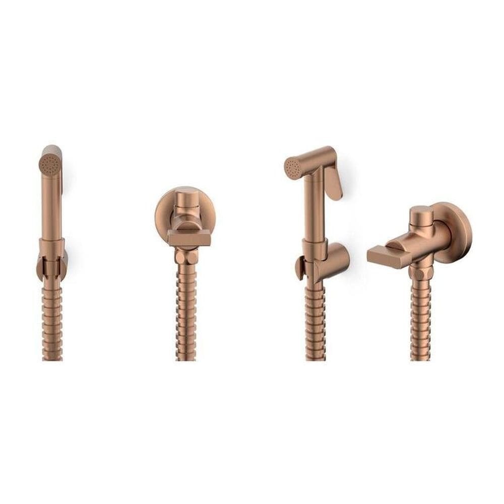 Kit com 2 Ducha Higiênica com Derivação Flow Rose Gold Matte