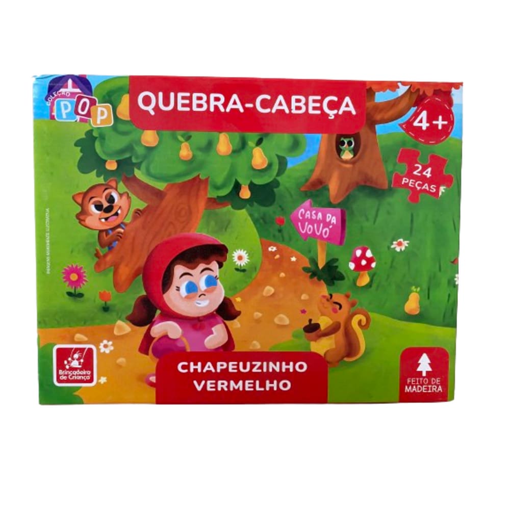 Quebra-Cabeças Chapeuzinho Vermelho 24 Pecas - A Casa