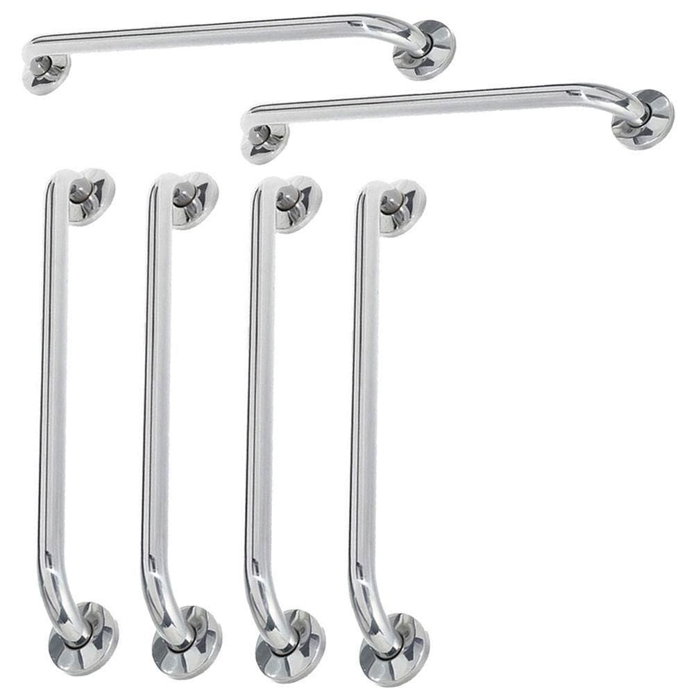 Alça Barra De Apoio Corrimao 70cm 80cm6 Unidades Suporte Acessibilidade Idoso Cadeirante Banheiro