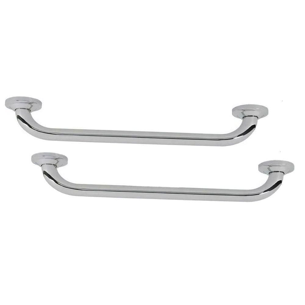 Barra Alça Apoio 30cm Inox Kit 2 Uni Anti Queda Idoso Gestante Pcd Cadiernate Suporte Evita Acidente