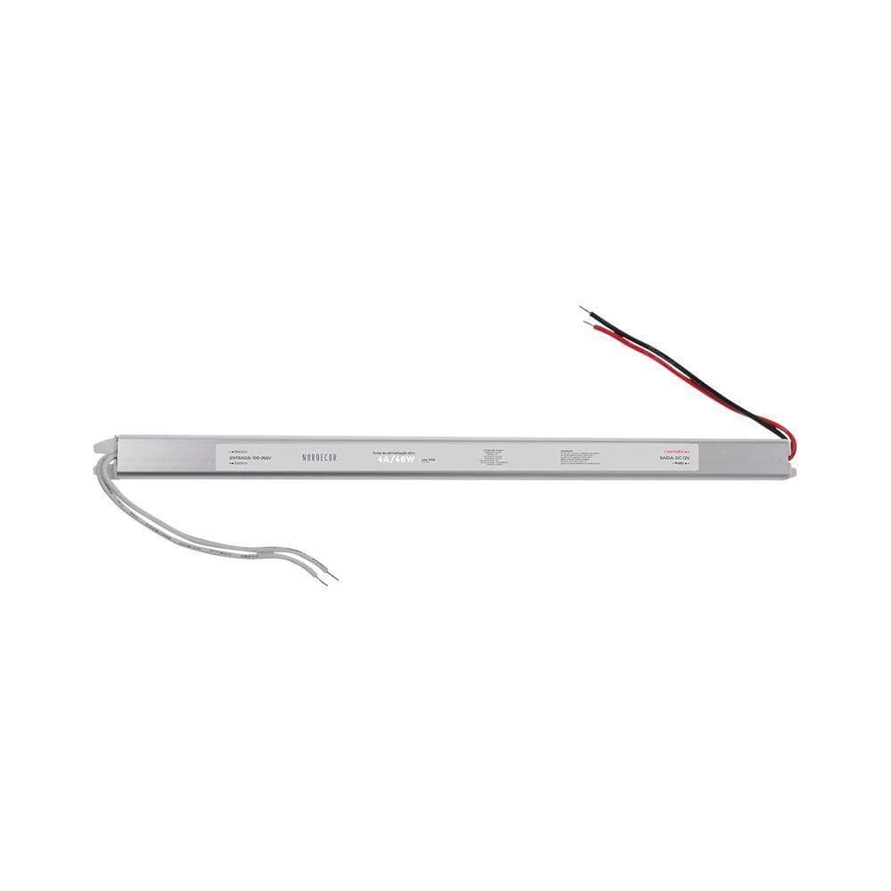 Fonte Slim Para Fita Led Nordecor 12v 4a - 48w Bivolt