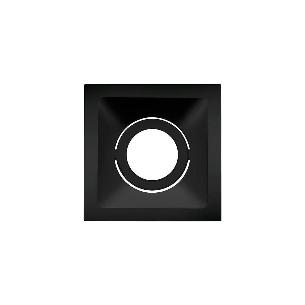 Spot De Embutir Recuado Stella Square Mr16 Gu10 Quadrado Bivolt Preto